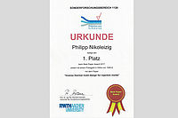 Certificate Best Paper Award of SFB 1120