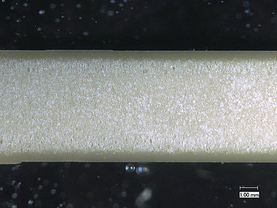 Schaumstruktur eines Thermoplast-Spritzgießbauteils