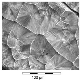 Beispiel für plattenförmige Lamellen im kristallinen Bereich