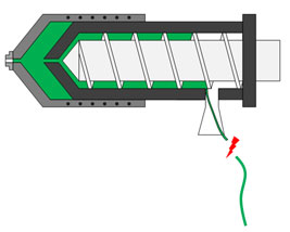Plastifiziereinheit einer Elastomerspritzgießmaschine mit Streifeneinzug